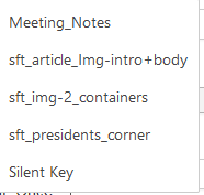 template list